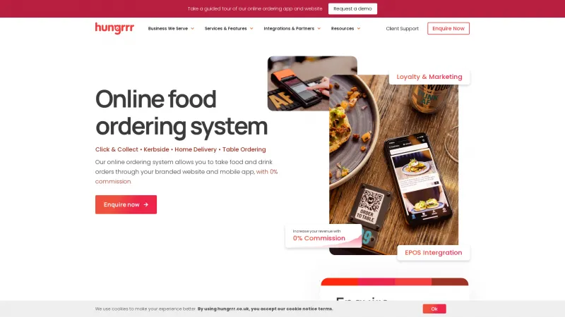 Homepage of Hungrrr