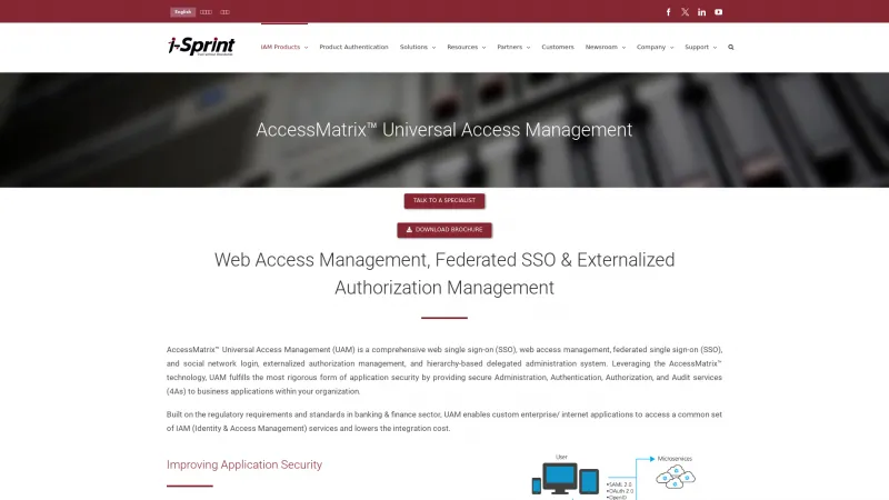 Homepage of AccessMatrix