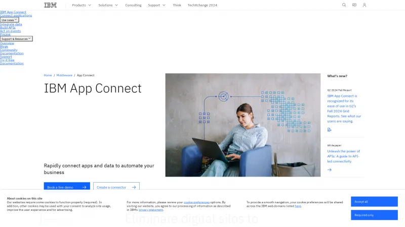 Homepage of IBM App Connect