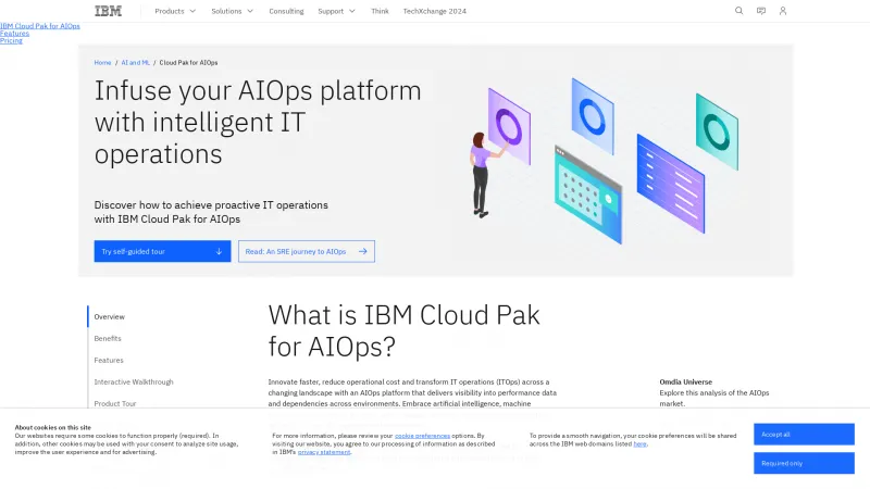 Homepage of IBM Cloud Pak for Watson AIOps