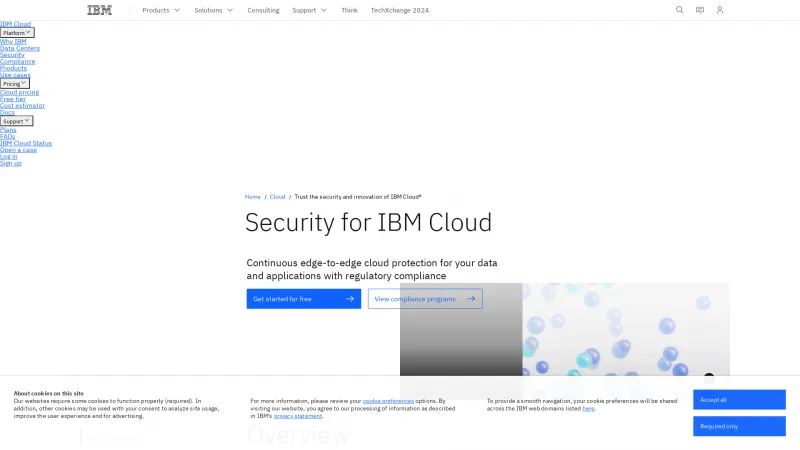 Homepage of IBM Cloud Data Shield