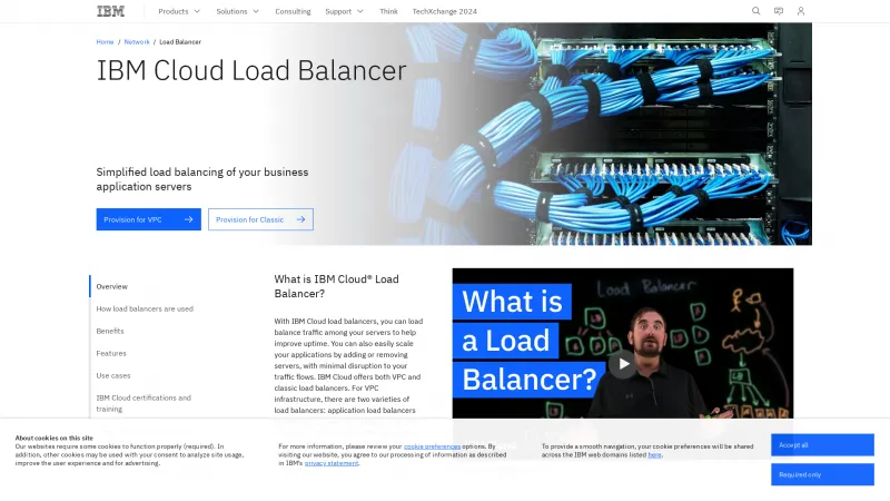 Homepage of IBM Load Balancer