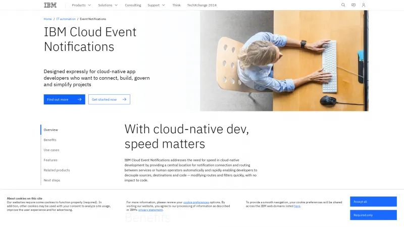 Homepage of IBM Push Notifications