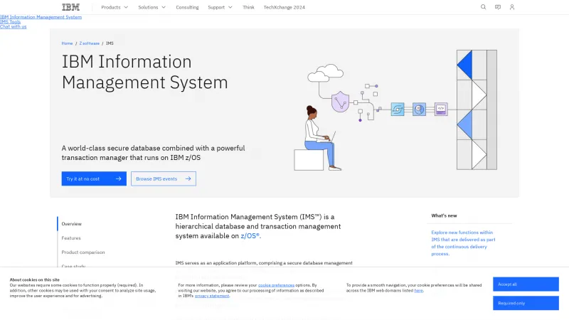 Homepage of IBM IMS