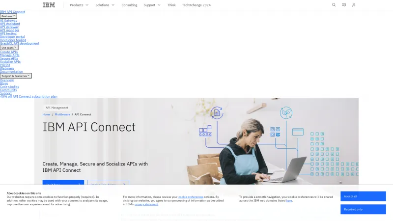 Homepage of IBM API Connect