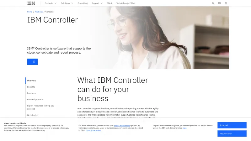 Homepage of IBM Cognos Controller