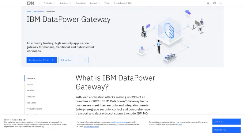 Homepage of IBM DataPower Gateway