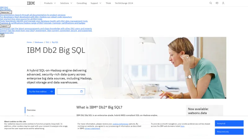 Homepage of IBM Db2 Big SQL