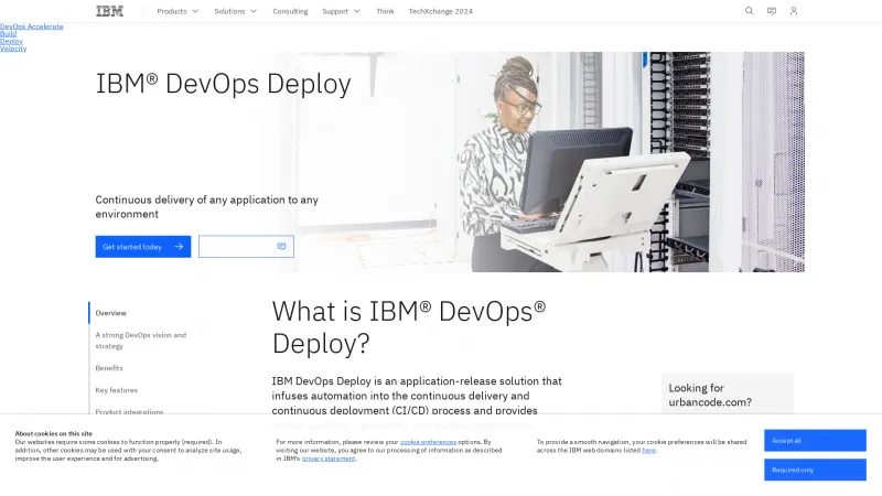 Homepage of IBM DevOps Deploy