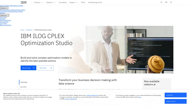 Homepage of IBM ILOG CPLEX Optimization Studio