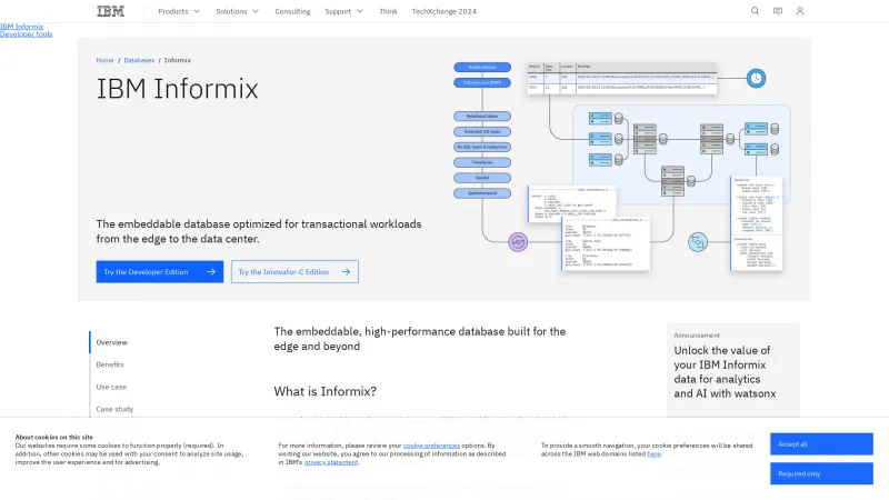 Homepage of IBM Informix