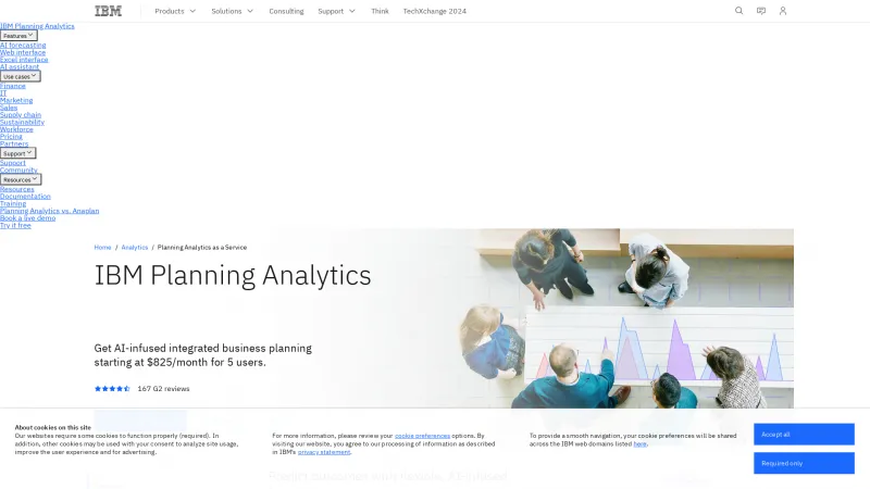 Homepage of IBM Planning Analytics