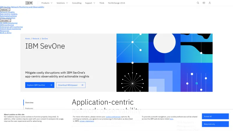 Homepage of IBM SevOne Network Performance Management