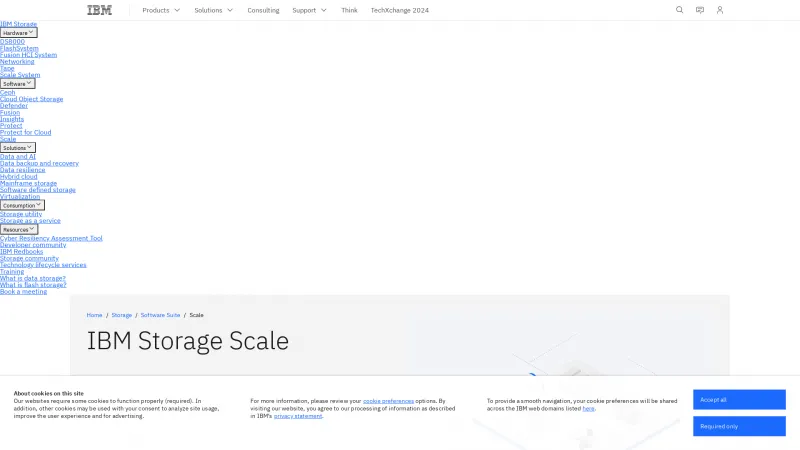 Homepage of IBM Storage Scale