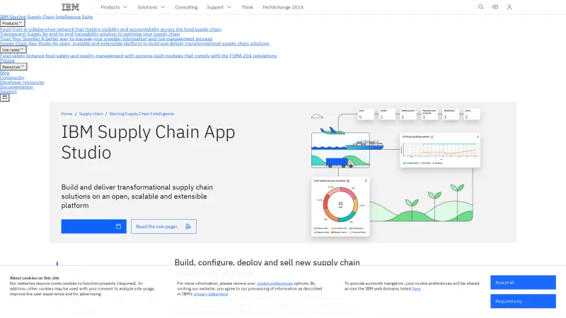 Homepage of IBM Supply Chain Control Tower