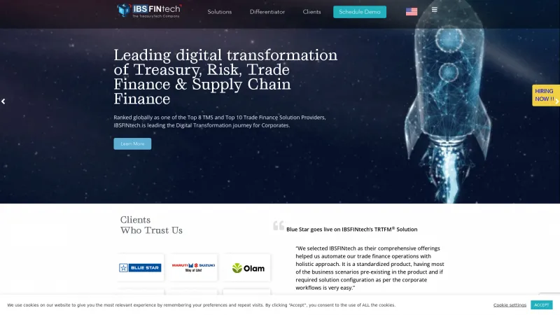 Homepage of IBSFINtech