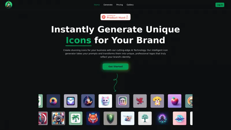 Homepage of IconWizardAI