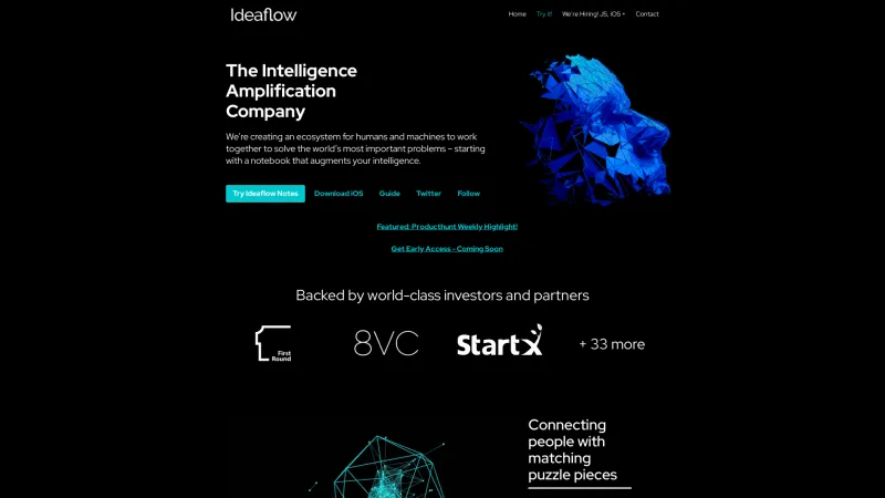 Homepage of Ideaflow Notes