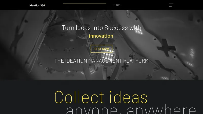 Homepage of Ideation360