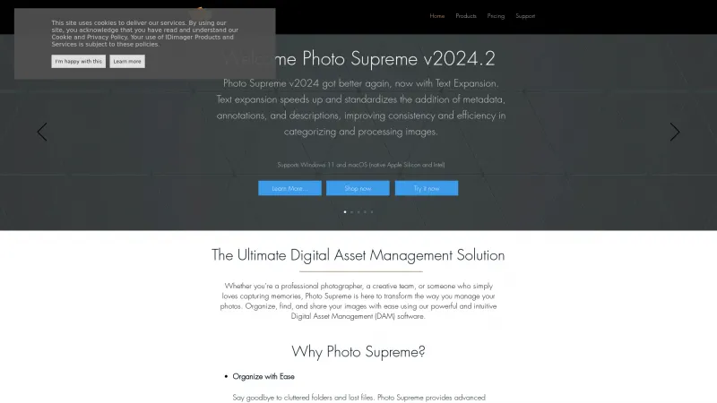 Homepage of Photo Supreme