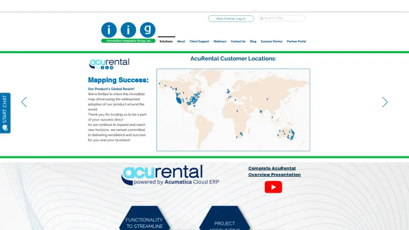 Homepage of AcuRental