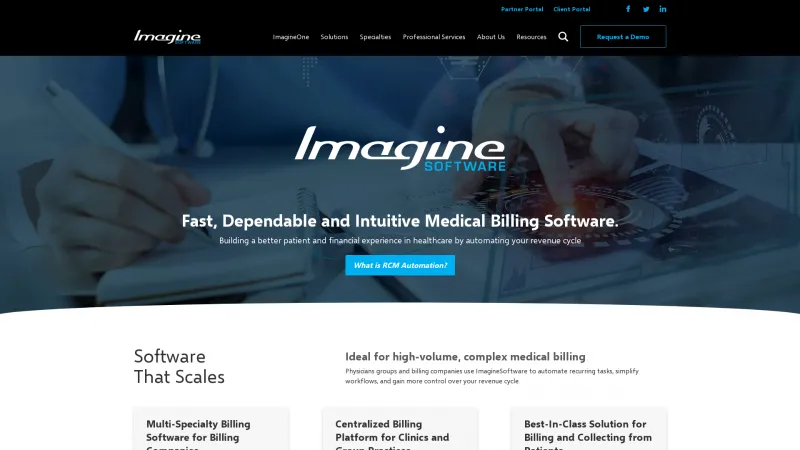 Homepage of ImagineMedMC