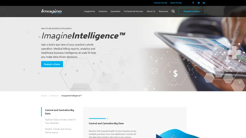 Homepage of ImagineIntelligence