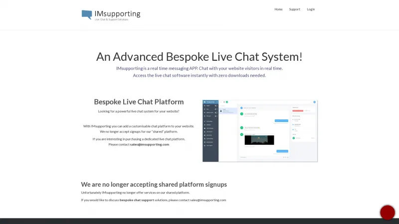 Homepage of IMsupporting