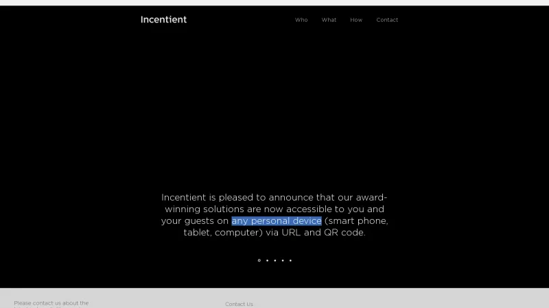 Homepage of Incentient SmartTouch