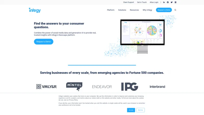 Homepage of Infegy Atlas