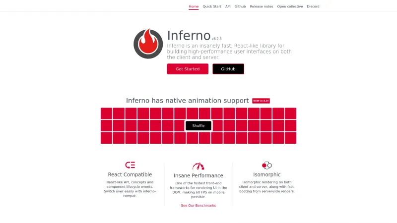 Homepage of Inferno