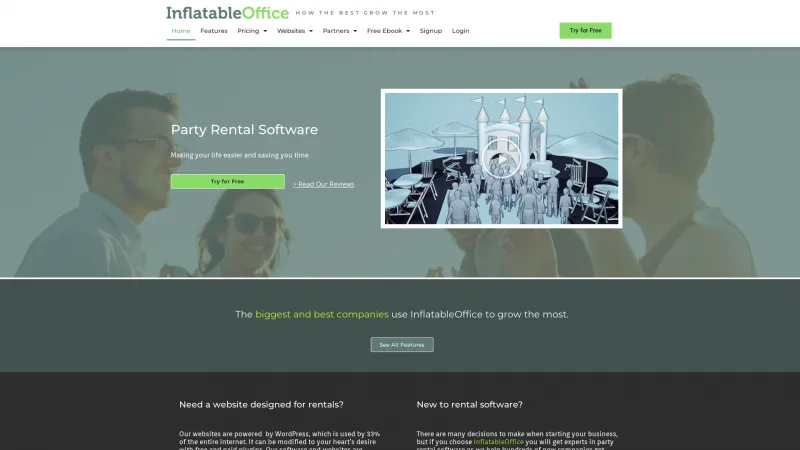 Homepage of InflatableOffice