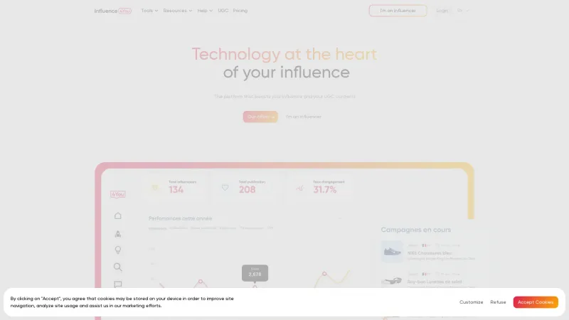 Homepage of Influence4You