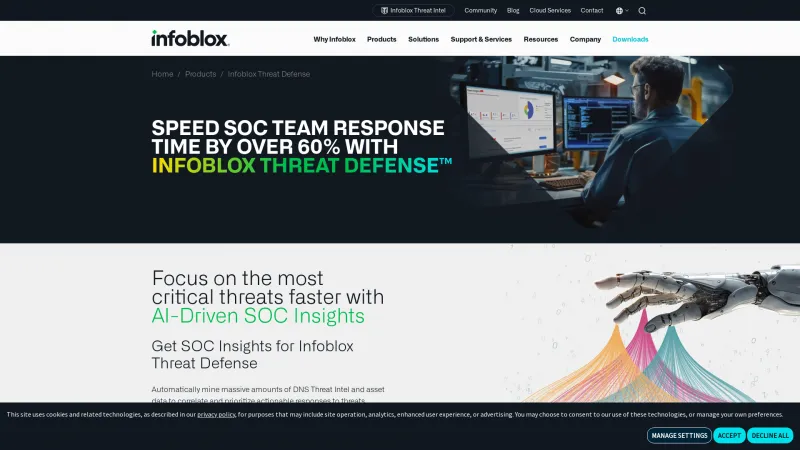 Homepage of BloxOne Threat Defense