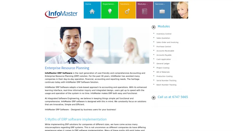 Homepage of InfoMaster