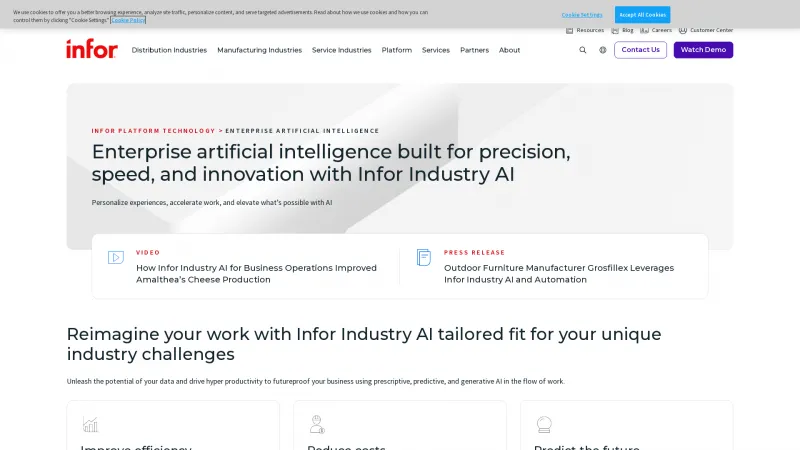 Homepage of Infor Coleman