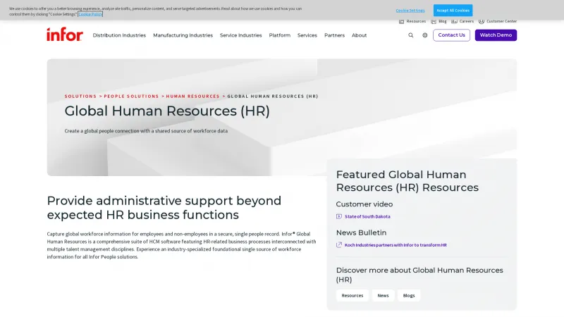 Homepage of Infor Global HR