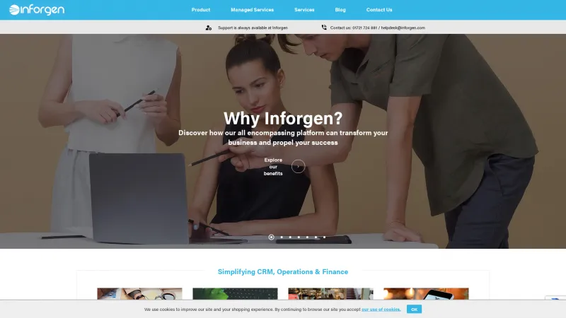 Homepage of Inforgen