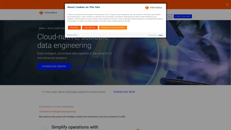 Homepage of Informatica Data Engineering Streaming