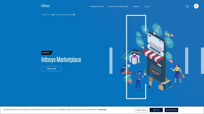 Homepage of Infosys Live Enterprise Suite