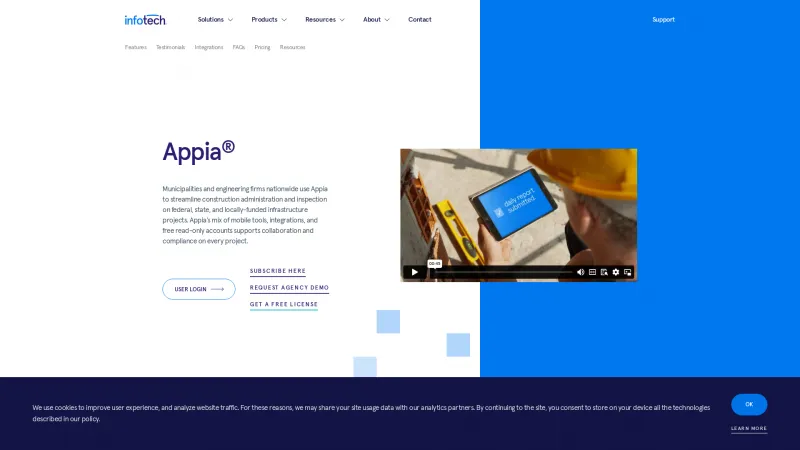 Homepage of Appia