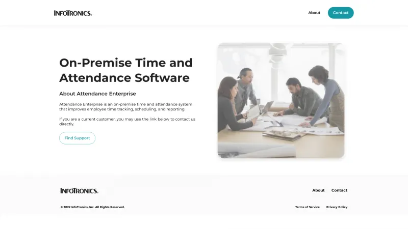 Homepage of Attendance Enterprise