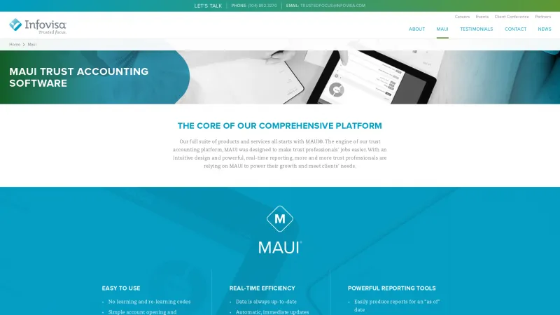 Homepage of MAUI