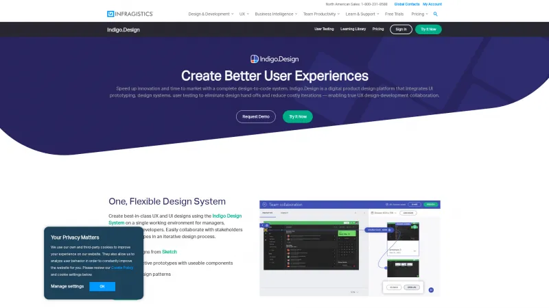 Homepage of Indigo.Design