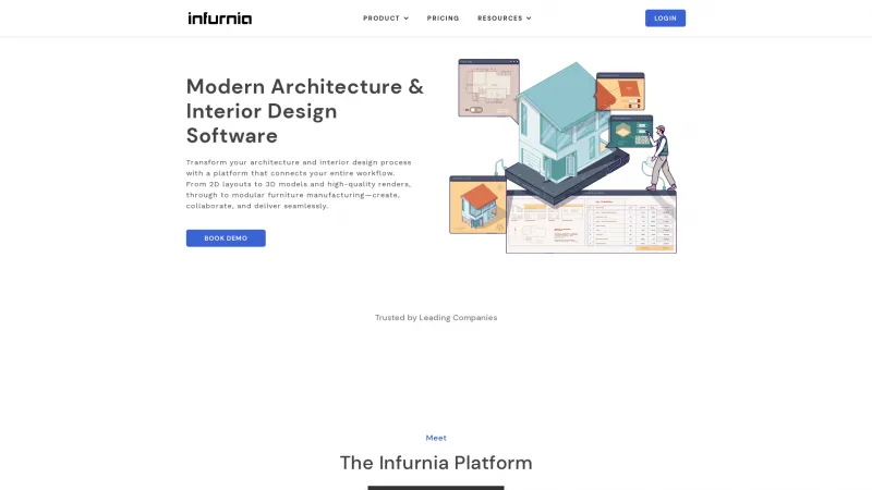 Homepage of Infurnia