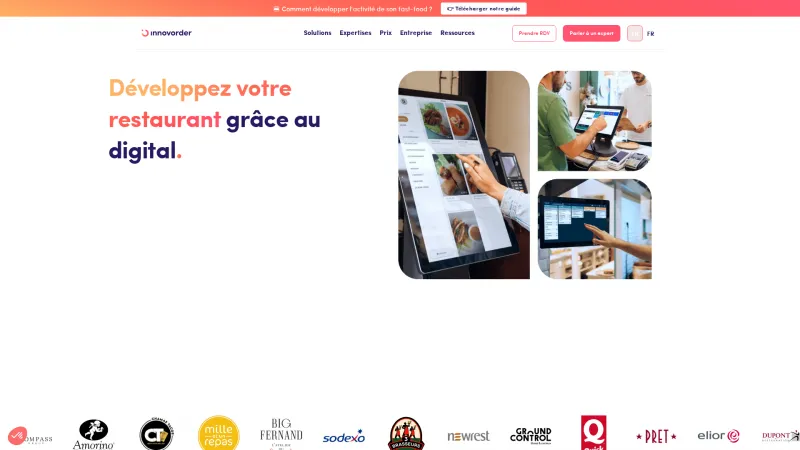 Homepage of Innovorder