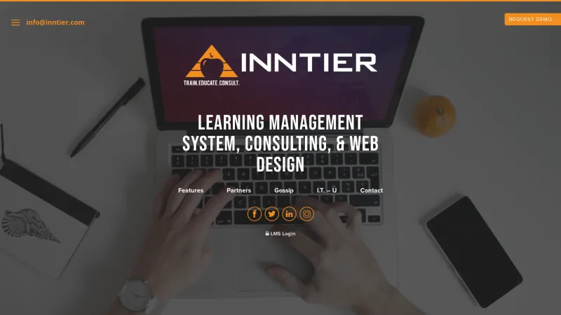 Homepage of InnTier LMS