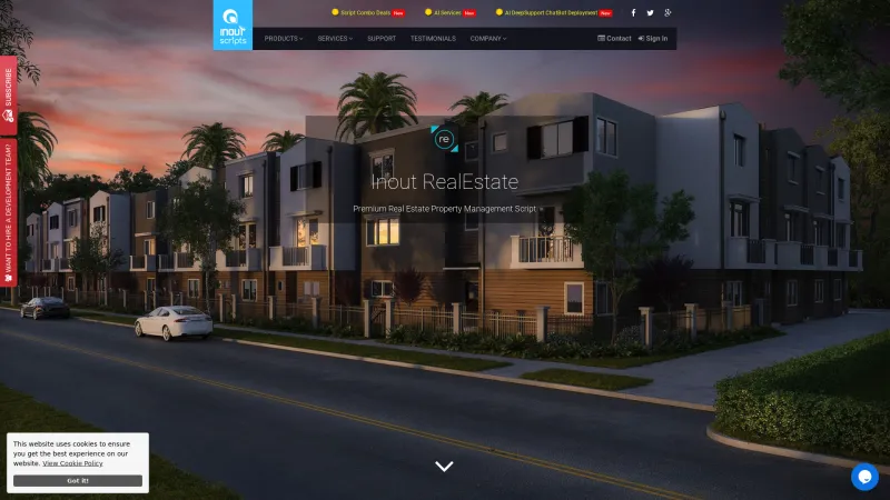 Homepage of Inout RealEstate