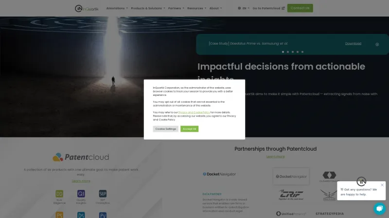 Homepage of Patentcloud