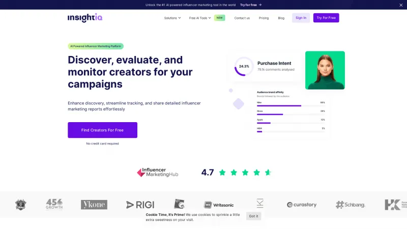 Homepage of InsightIQ